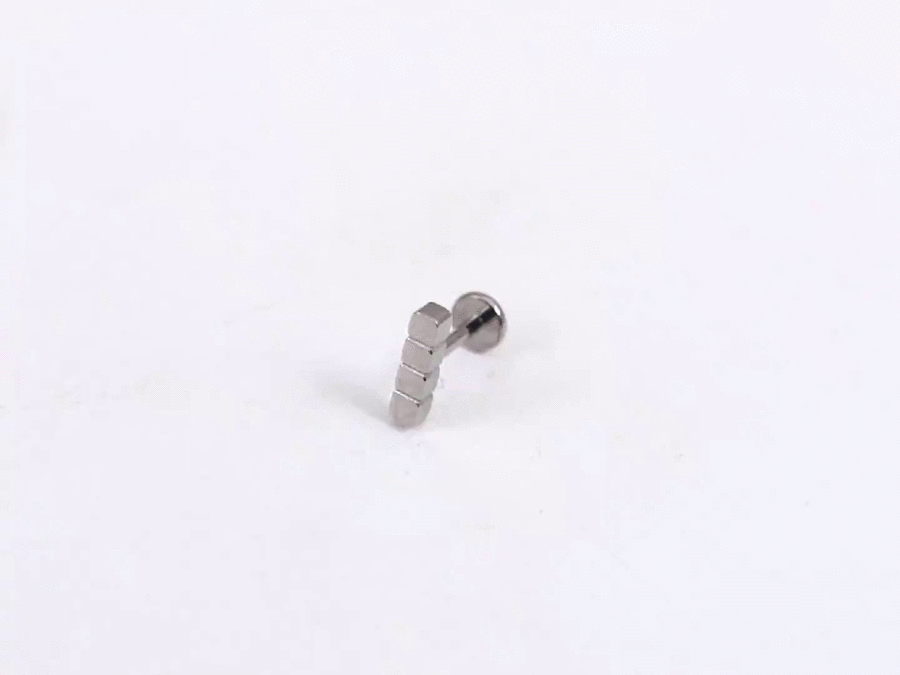 ADLBS10 G-23 TITANIUM INTERNAL THREAD LABRET WITH BLOCK DESIGN