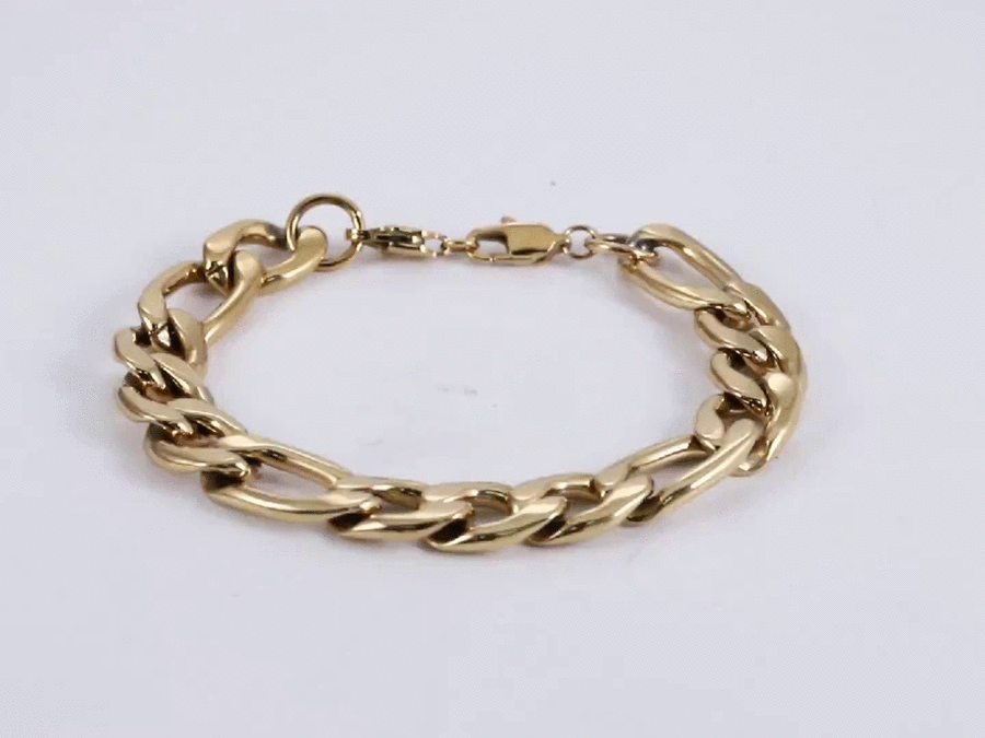 stainless steel bracelet, mix color, manpower, curb chain bracelet