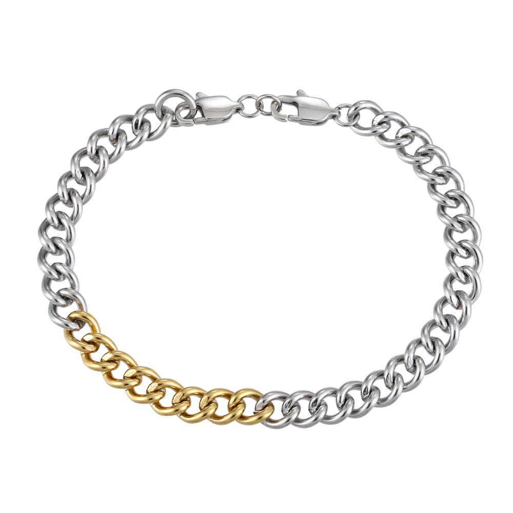 stainless steel bracelet, modern, mix colors, manpower