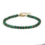 AAB Co stainless steel and hematite beads bracelet with synthetic malachite stone, 14K gold finish