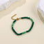 BSS1086 STAINLESS STEEL BEADS BRACELET WITH DYED QUARTZITE IMITATION JADE