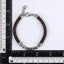 BSS1102 STAINLESS STEEL CHAIN & LEATHER BRACELET
