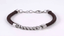 BSS1102 STAINLESS STEEL CHAIN & LEATHER BRACELET