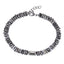AAB Co stainless steel bracelet with grey jasper and hematite natural stone beads
