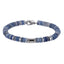AAB Co stainless steel bracelet with sodalite and hematite natural stone beads