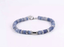 BSS1125 STAINLESS STEEL & NATURAL STONE BEADS BRACELET