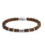 AAB Co stainless steel bracelet with yellow tiger eye and hematite beads