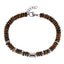 AAB Co stainless steel bracelet with yellow tiger eye and hematite beads
