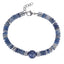 AAB Co stainless steel bracelet with sodalite and hematite natural stone beads