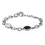 BSS1141 STAINLESS STEEL BRACELET WITH OVAL STONE