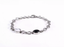 AAB stainless steel bracelet with natural black onyx and synthetic white turquoise, OEM ODM supplier