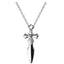 BSS161.P STAINLESS STEEL PENDANT WITH BLACK CZ