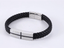BSS936 STAINLESS STEEL LEATHER BRACELET AAB CO..