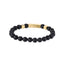 BSS937 STAINLESS STEEL ELASTIC STRING BRACELET WITH NATURAL STONE AAB CO..