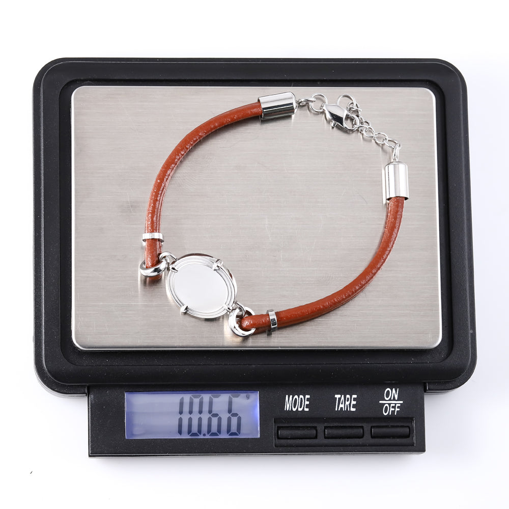 BSS960 STAINLESS STEEL LEATHER BRACELET AAB CO..