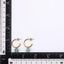 ESS872 STAINLESS STEEL HOOP EARRING WITH NATURAL STONE