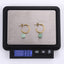 ESS872 STAINLESS STEEL HOOP EARRING WITH NATURAL STONE