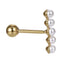 JRTH102 STAINLESS STEEL EXTERNAL THREAD HELIX WITH 5 PLASTIC PEARL