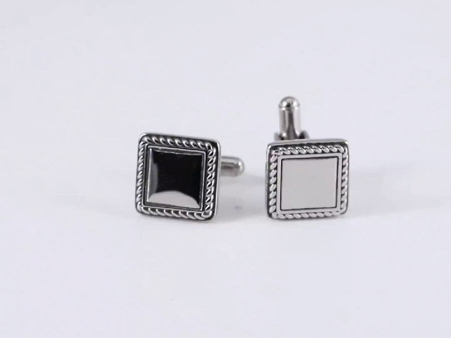 stainless steel jewelry, stainless steel cufflink, rope design