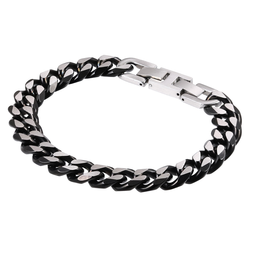 MBSS173 STAINLESS STEEL CURB CHAIN BRACELET