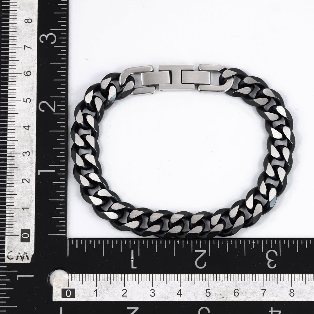 MBSS173 STAINLESS STEEL CURB CHAIN BRACELET