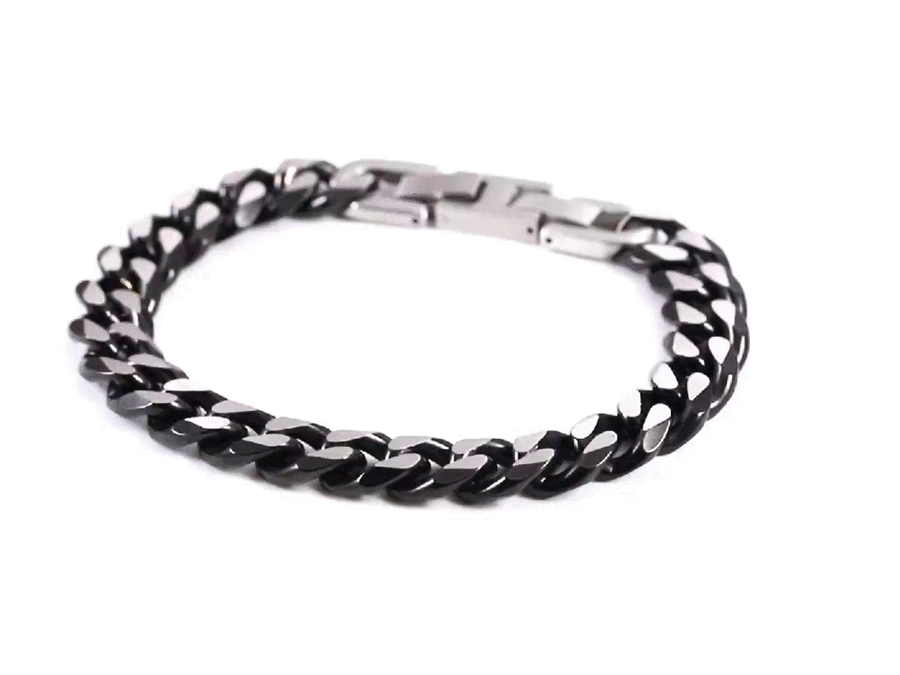 MBSS173 STAINLESS STEEL CURB CHAIN BRACELET