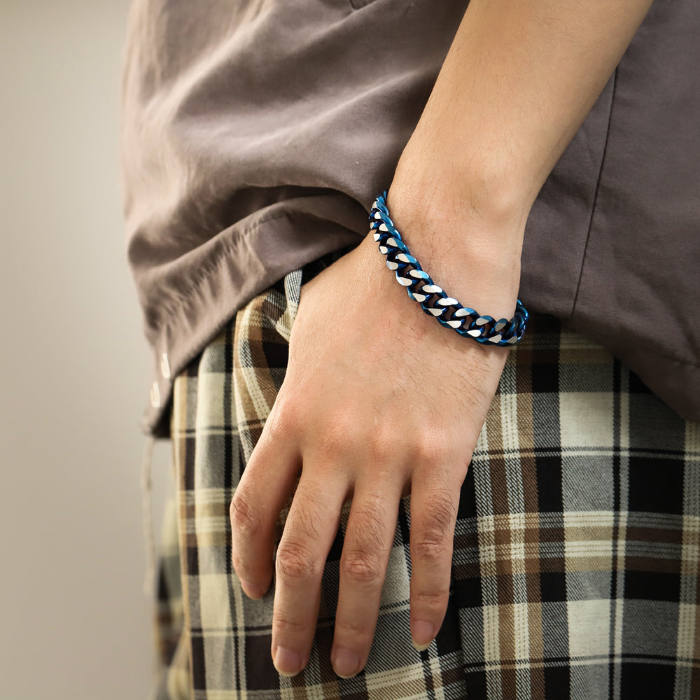 MBSS173 STAINLESS STEEL CURB CHAIN BRACELET