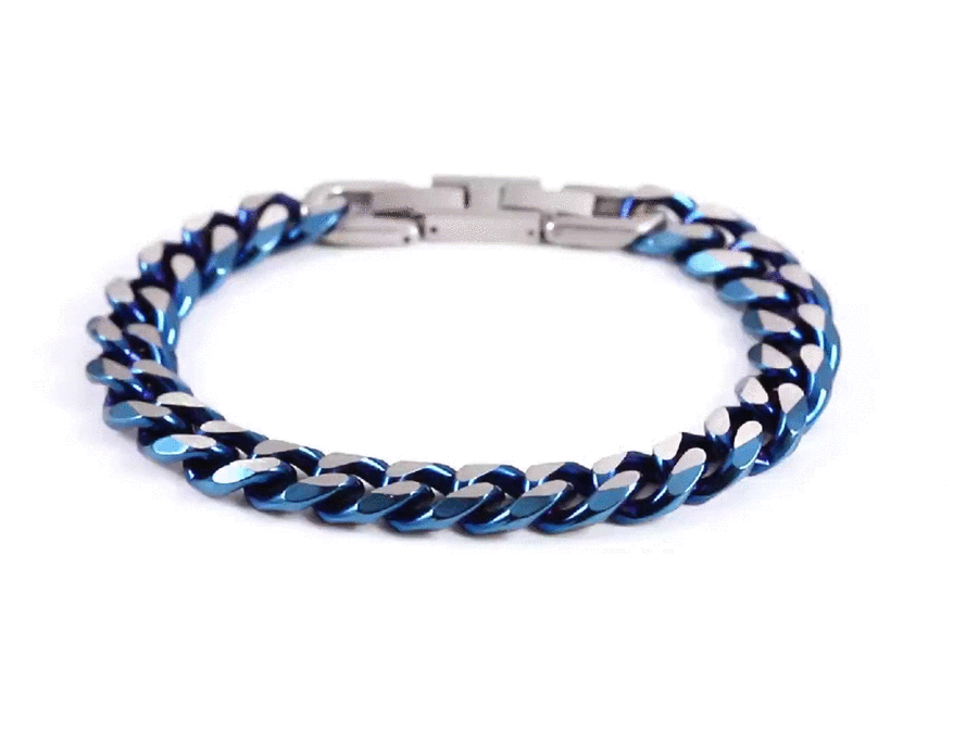 MBSS173 STAINLESS STEEL CURB CHAIN BRACELET