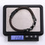 MBSS254 STAINLESS STEEL LEATHER BRACELET WITH CHAIN LINK DESIGN