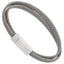 AAB Co. Stainless Steel Double Leather Bracelet – Steel Matte & Grey