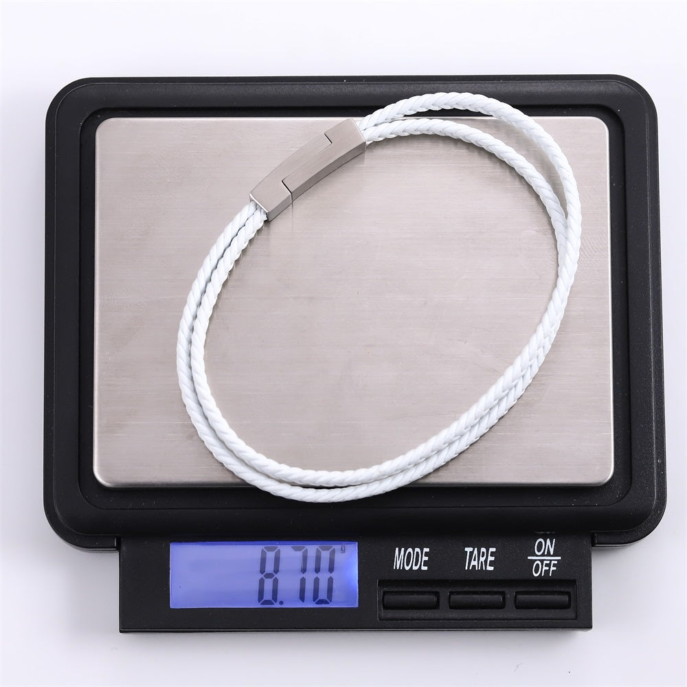 MBSS255 STAINLESS STEEL & DOUBLE LEATHER BRACELET