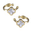 MESS43 STAINLESS STEEL EAR CUFF WITH FLOWER DESIGN