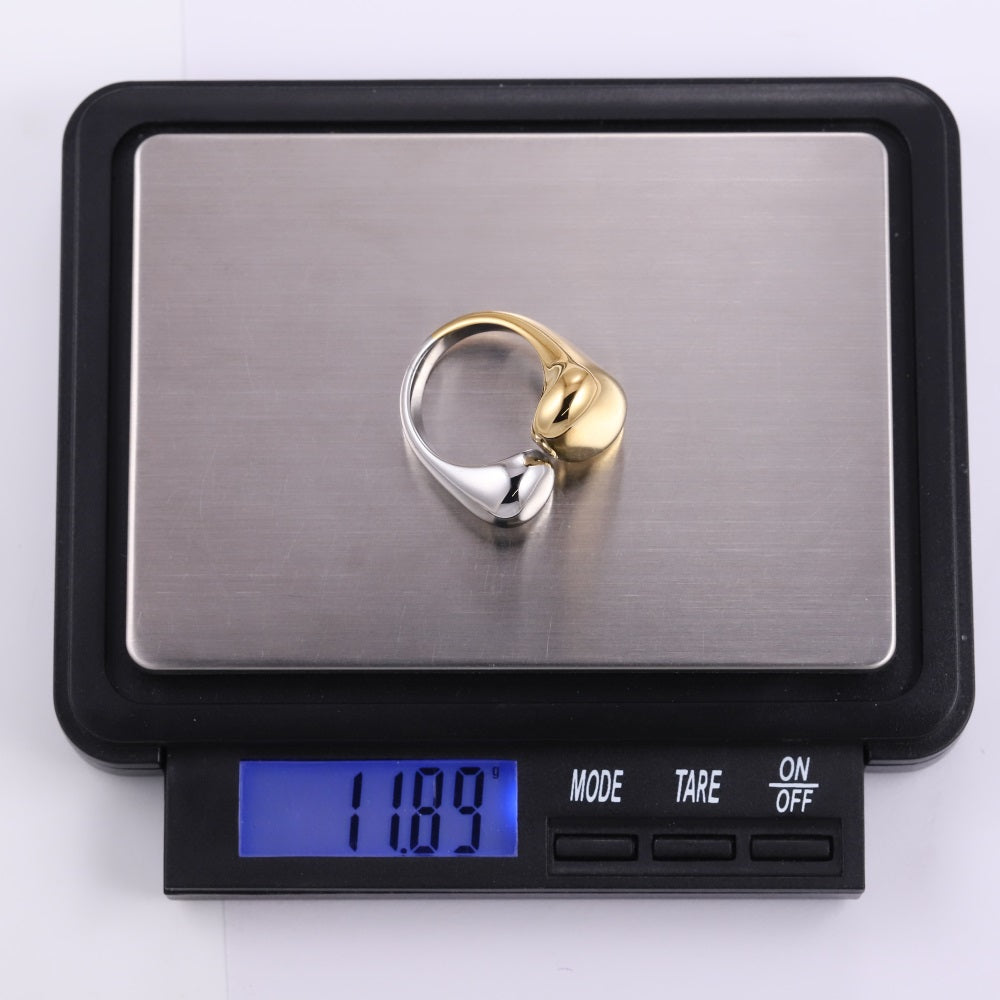 MRSS07 STAINLESS STEEL TWO TONE RING