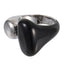 AAB two-tone stainless steel ring in silver and black design, modern fashion accessory, custom jewelry supplier