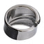 AAB two-tone stainless steel ring in silver and black finish, modern unisex jewelry, custom jewelry supplier