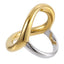 AAB stainless steel ring with sculptural gold finish, minimalist modern jewelry, OEM ODM jewelry manufacturer.