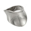 AAB stainless steel ring in polished silver finish with sculptural curved design, OEM ODM jewelry manufacturer