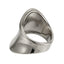 AAB stainless steel ring in polished silver finish with sculptural curved design, OEM ODM jewelry manufacturer