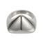 AAB sculptural stainless steel ring in polished silver finish, dome shape modern design, OEM ODM custom jewelry manufacturer