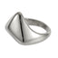AAB sculptural stainless steel ring in polished silver finish, dome shape modern design, OEM ODM custom jewelry manufacturer