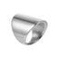 AAB dome stainless steel ring in polished silver finish, smooth curved surface, OEM ODM custom jewelry manufacturer