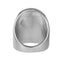 AAB dome stainless steel ring in polished silver finish, smooth curved surface, OEM ODM custom jewelry manufacturer