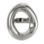 AAB organic oval stainless steel ring in polished silver finish, sculptural open shape design, OEM ODM custom jewelry manufacturer