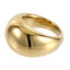 AAB fat dome stainless steel ring in polished gold finish, unisex fashion jewelry, custom jewelry supplier