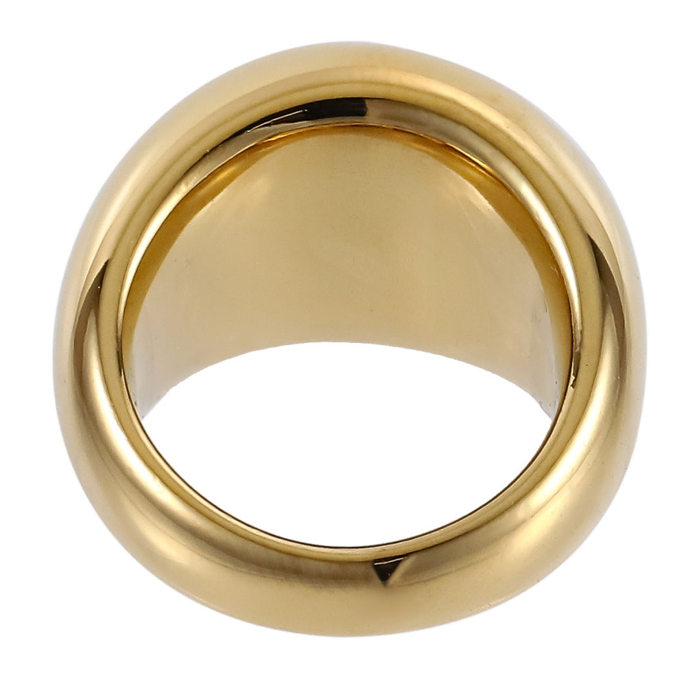 AAB fat dome stainless steel ring in polished gold finish, unisex fashion jewelry, custom jewelry supplier