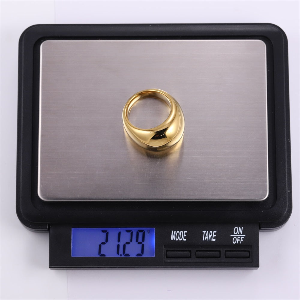 MRSS19 STAINLESS STEEL FAT DOME STYLE RING