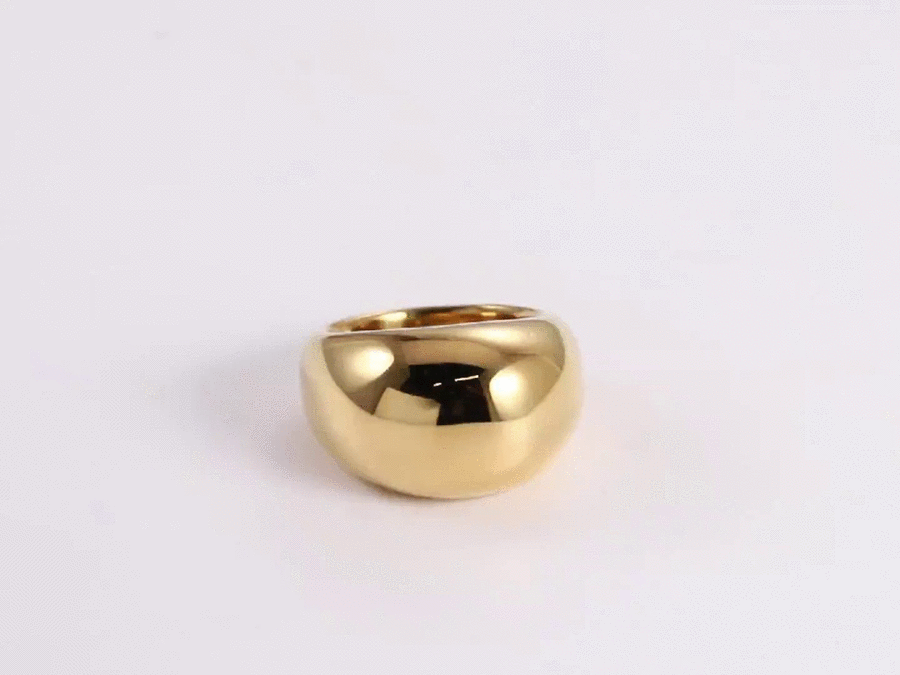 MRSS19 STAINLESS STEEL FAT DOME STYLE RING