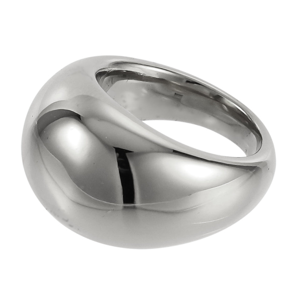 AAB fat dome stainless steel ring in polished silver finish, bold minimalist jewelry, OEM ODM manufacturer