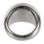 AAB fat dome stainless steel ring in polished silver finish, bold minimalist jewelry, OEM ODM manufacturer