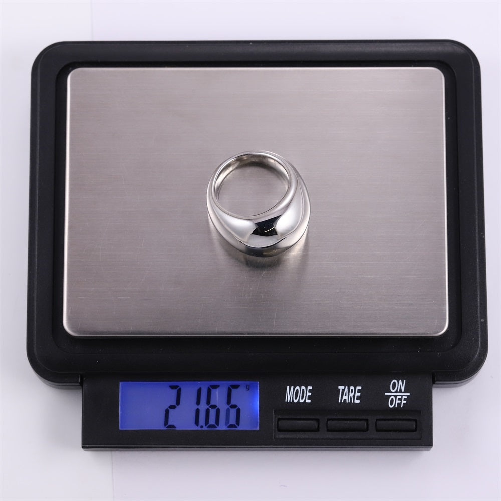 MRSS19 STAINLESS STEEL FAT DOME STYLE RING